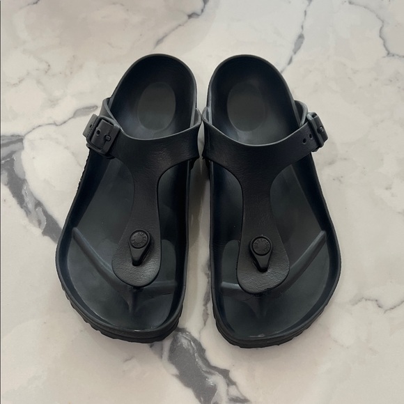 Birkenstock Gizeh Black flip flop slides - Picture 1 of 6